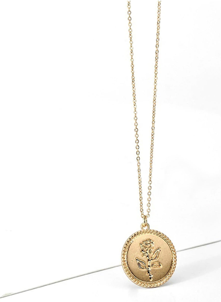 ROSE - Gold Coin Necklace