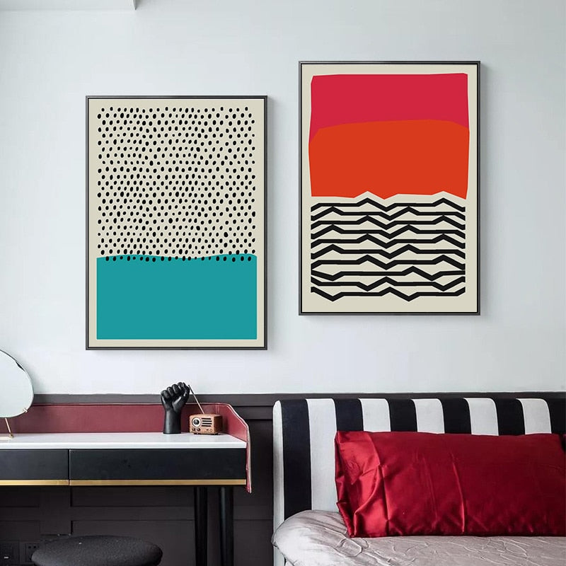 Teal Abstract Poster