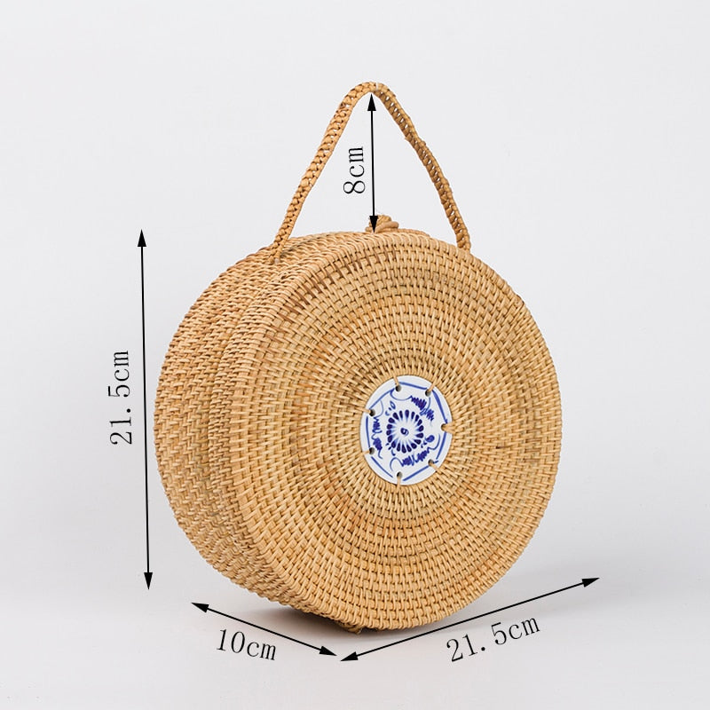 CALLI - Round Straw Bag